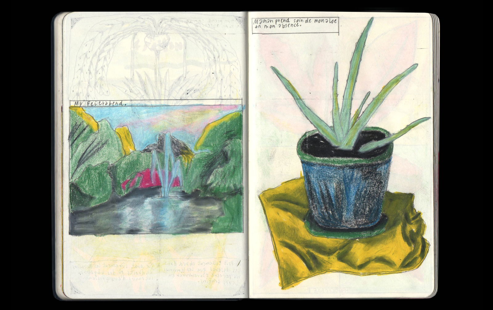 Illustrations à la craie grasse