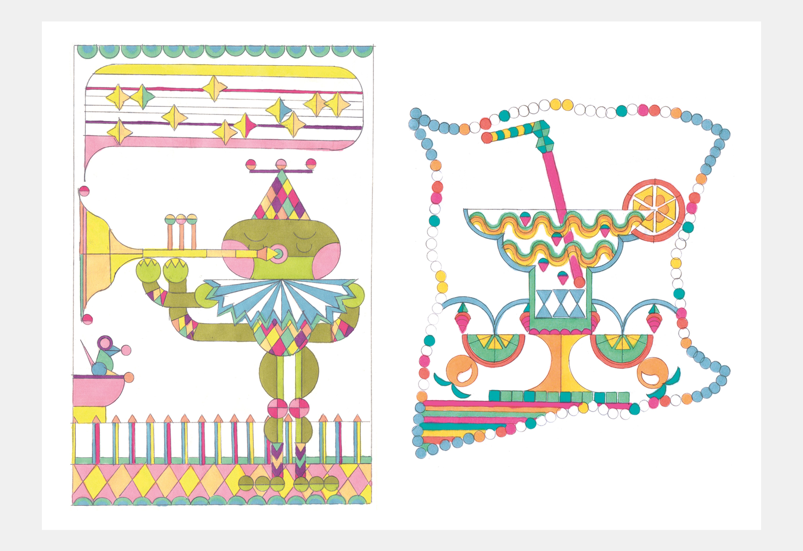 Illustrations au normographe