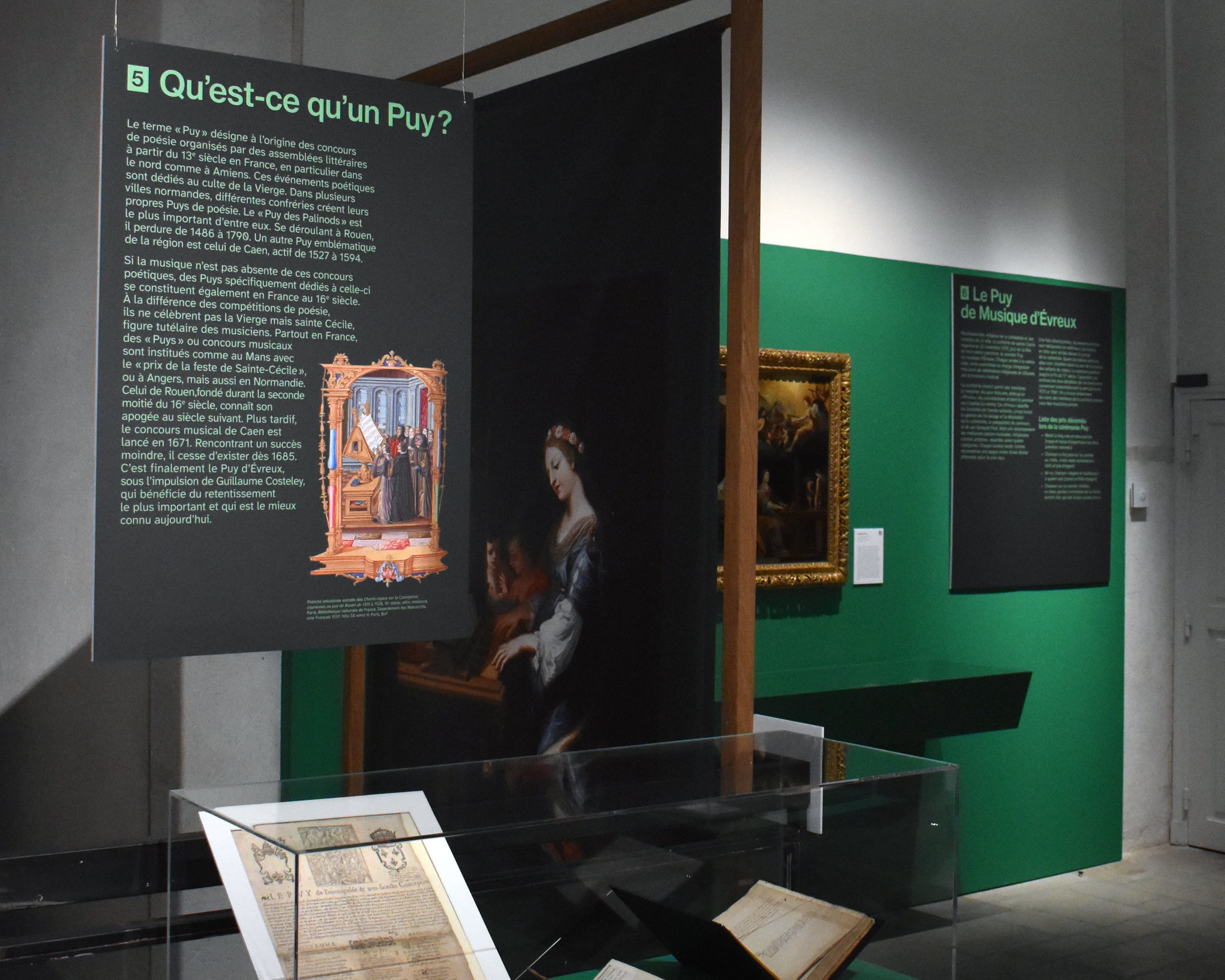 Exposition Musée d'Évreux, panneaux de salle