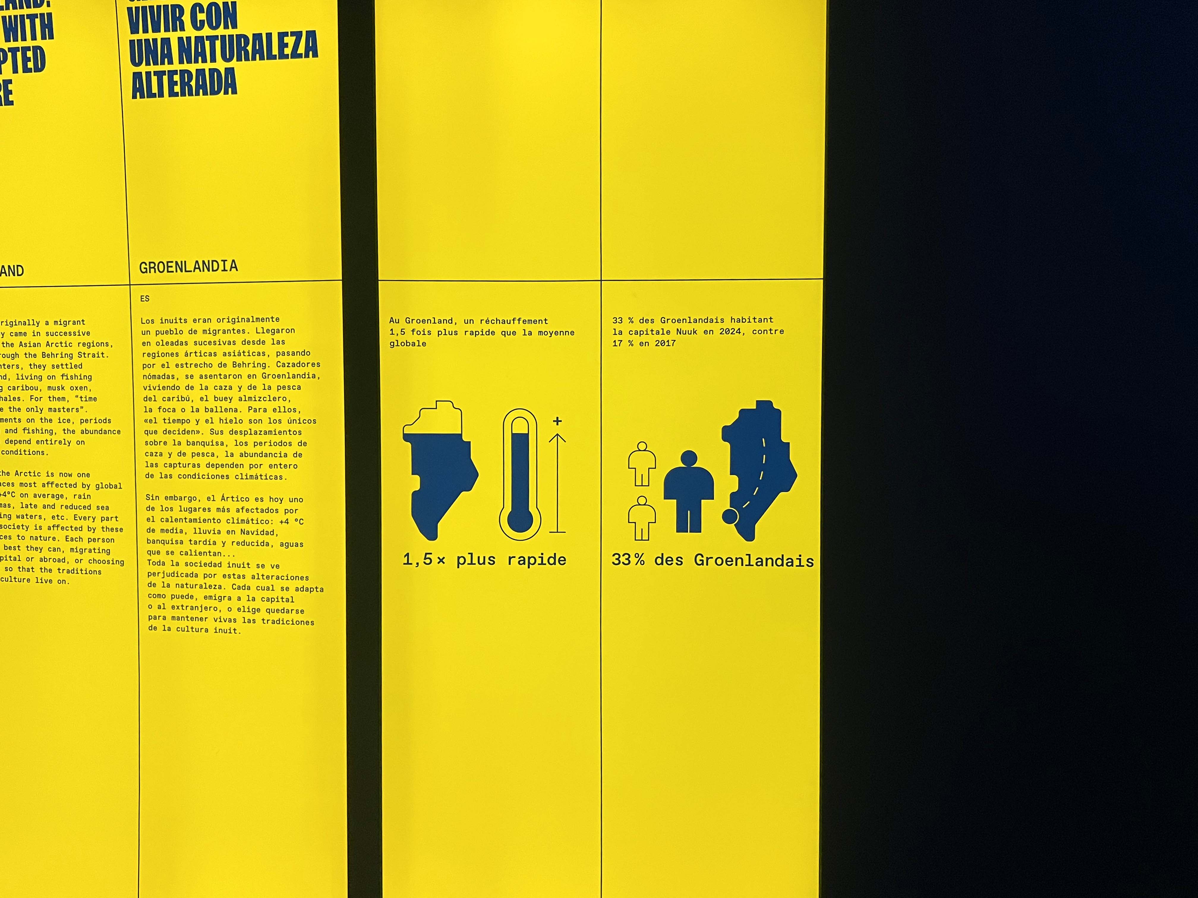 Exposition Migrations et climat, zoom datavisualisation
